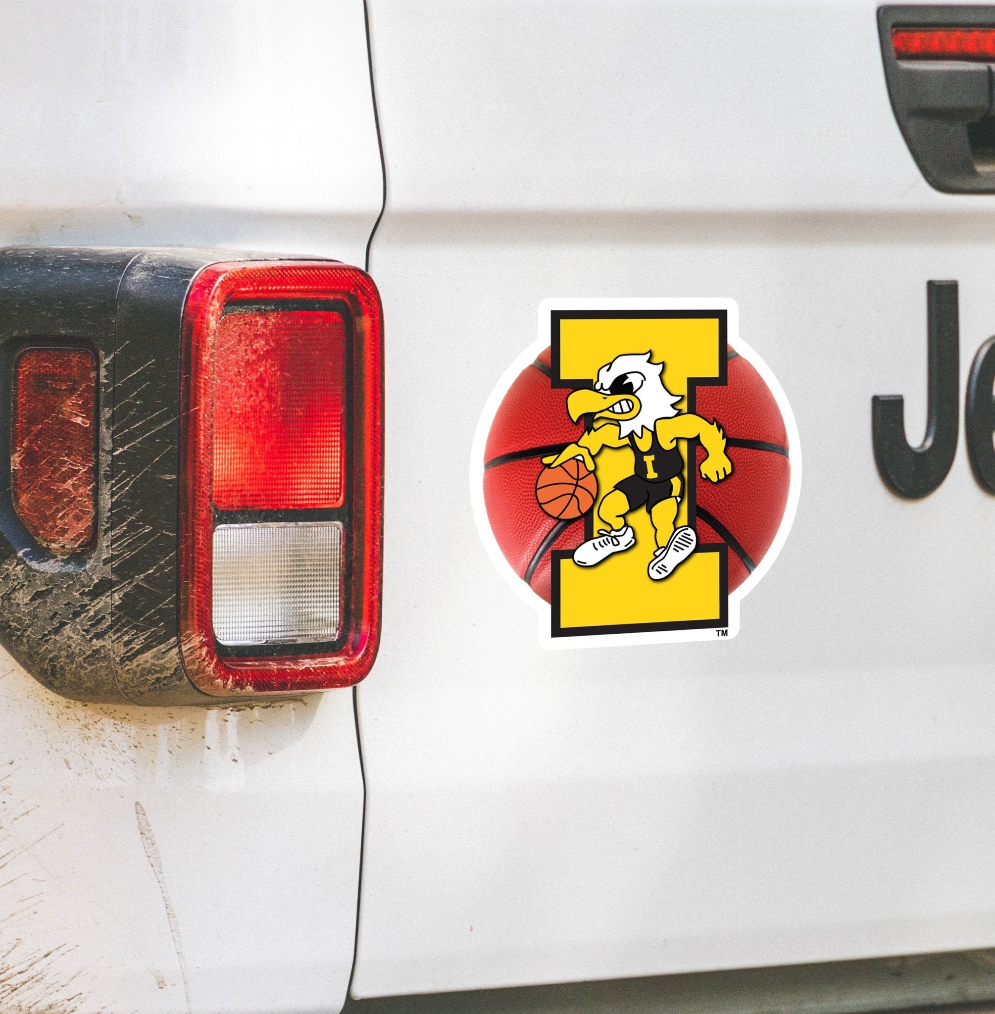 Iowa Hawkeye Herky Basketball Car Magnet