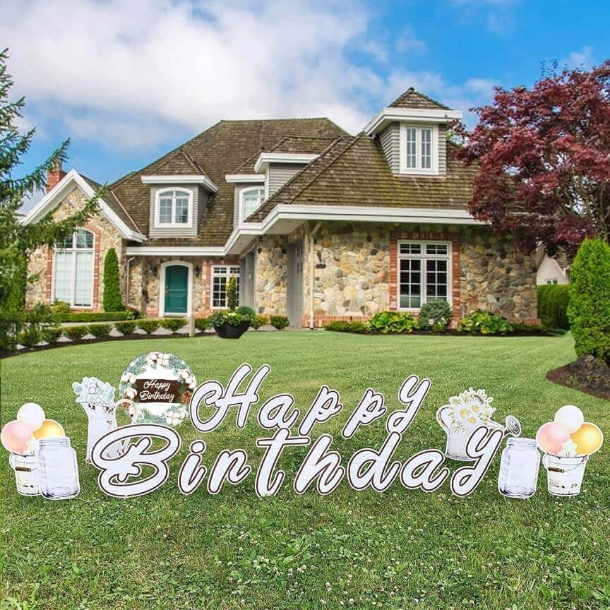 10 Piece Birthday Yard Card Lawn high quality Sign Set