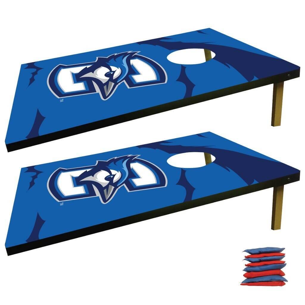 Creighton Striped Cornhole Boards –