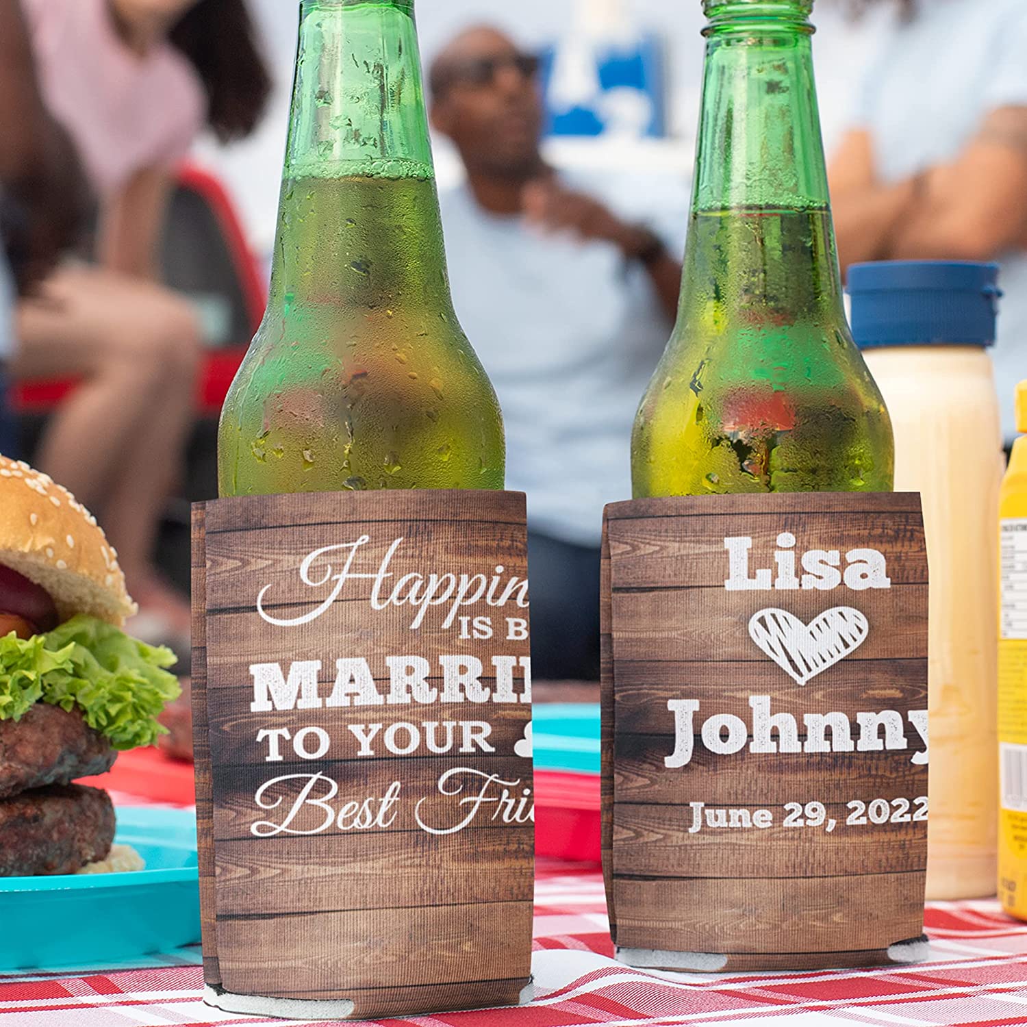 Personalized Beer Coozie for Groomsmen (17 Available Colors)