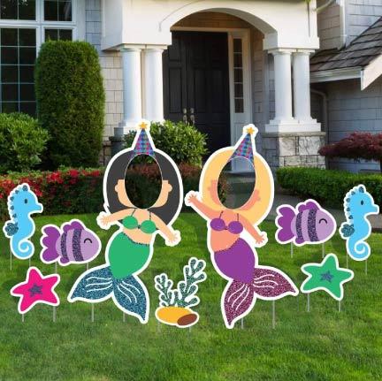 Yard Cards/Signs: hotsell A Mermaid And Friends