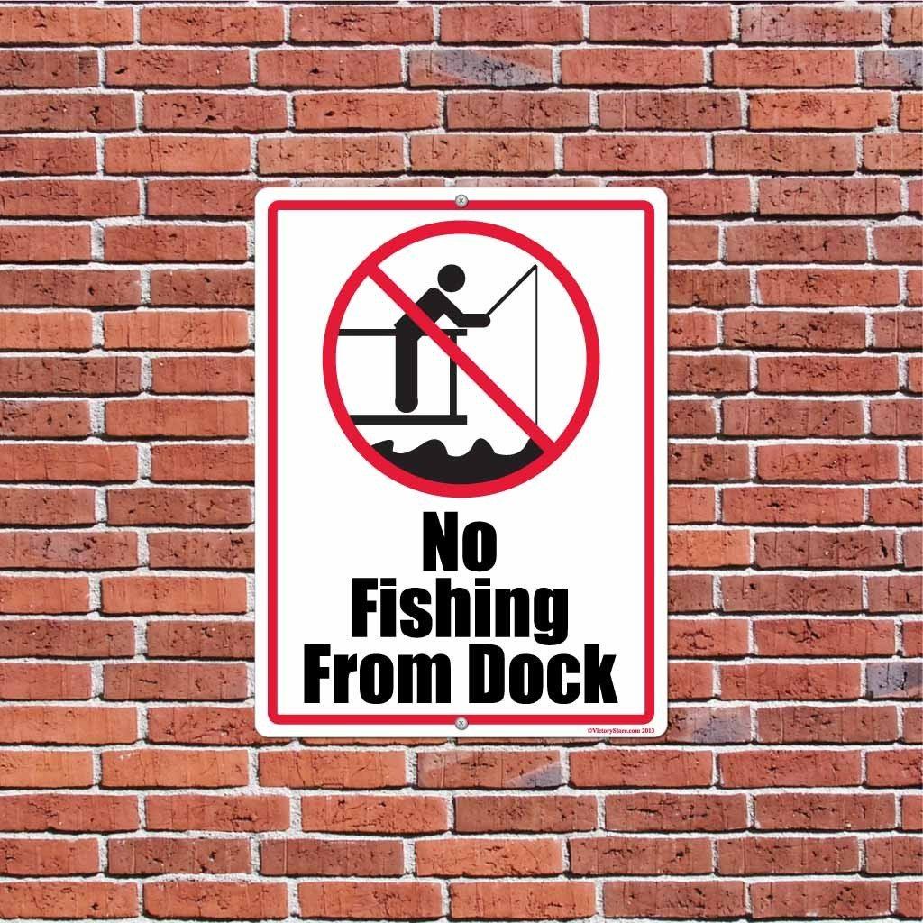 No Fishing on Dock Sign