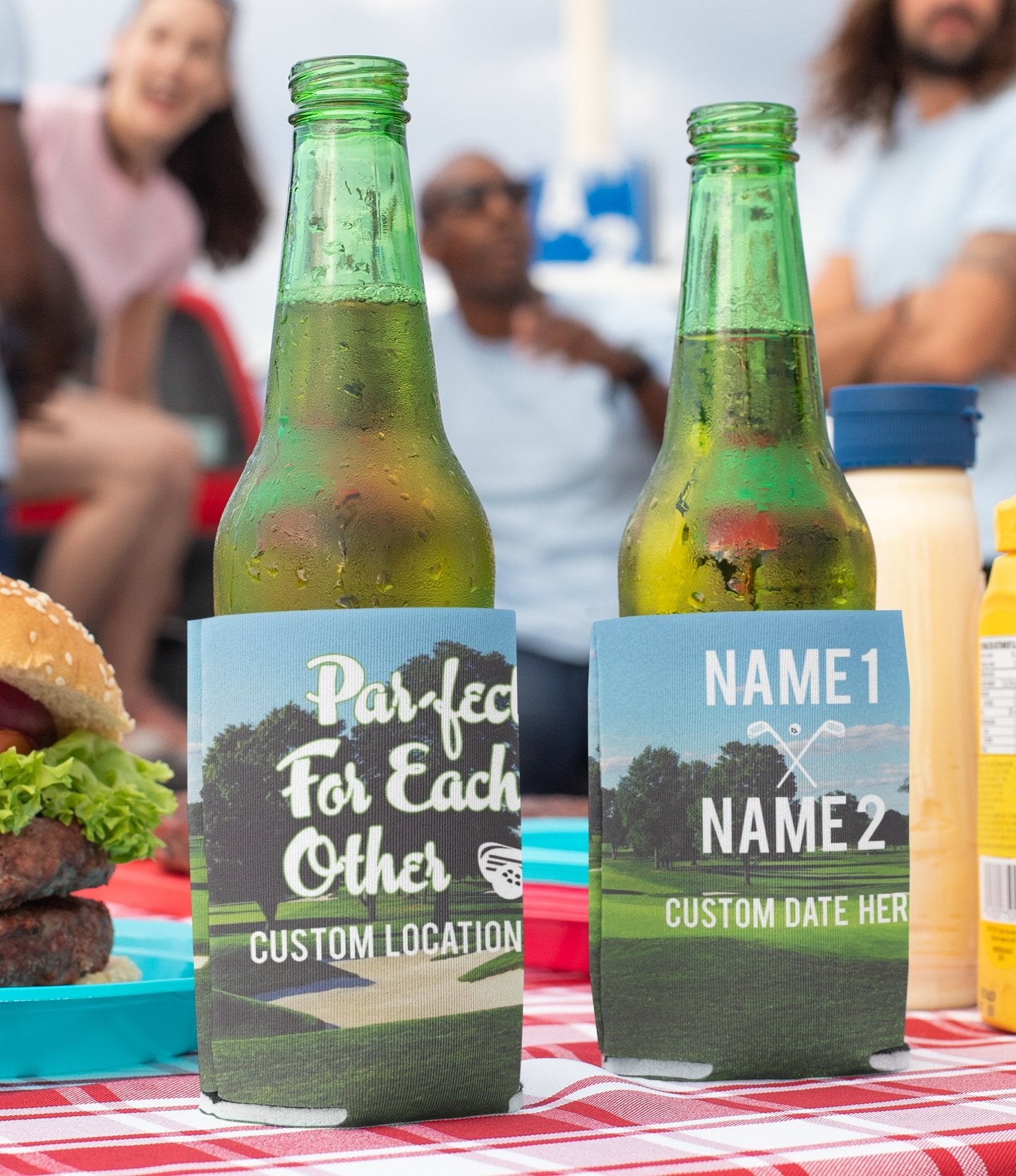 Personalized Groomsmen Koozies - Green