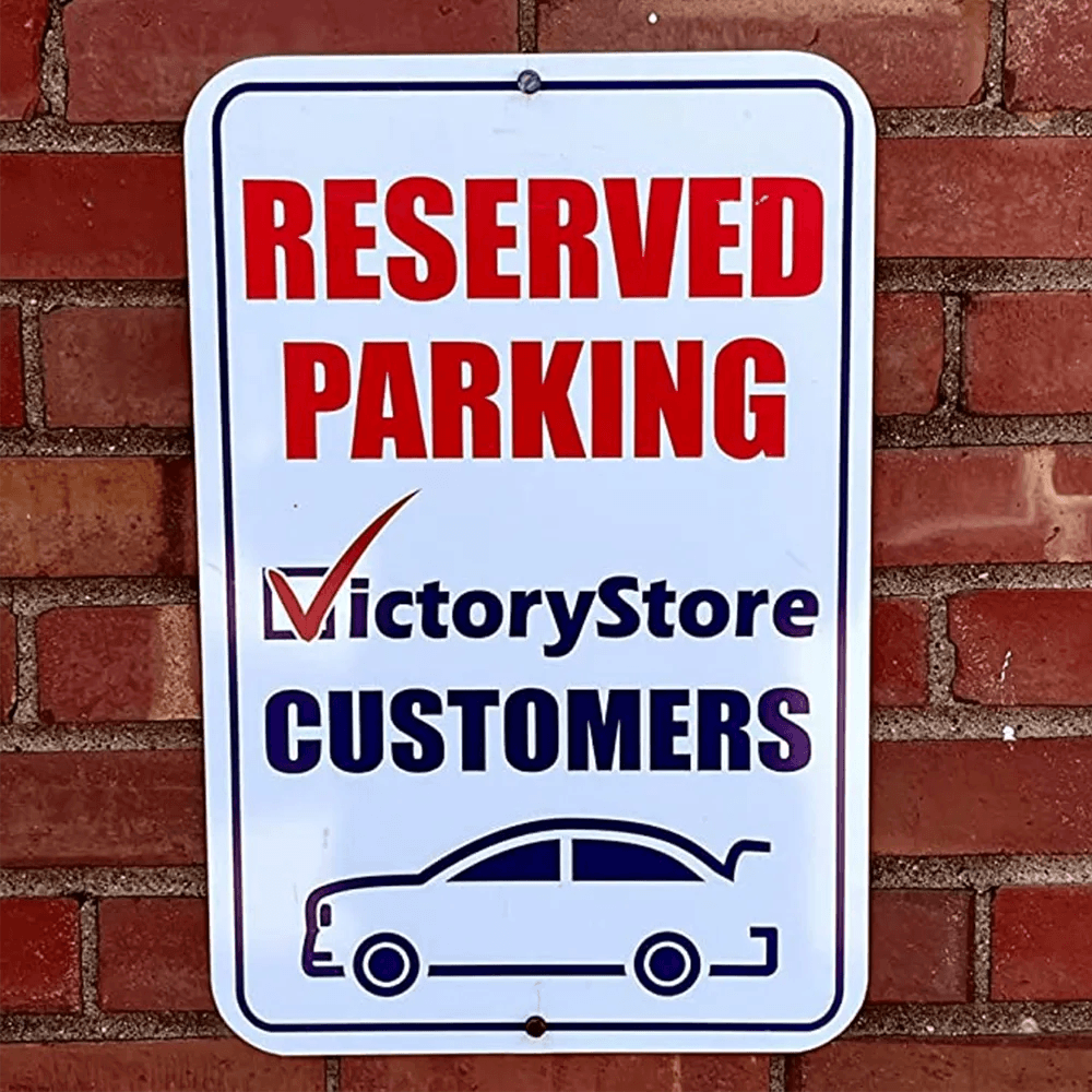 Reserved Parking Custom Logo Aluminum Sign