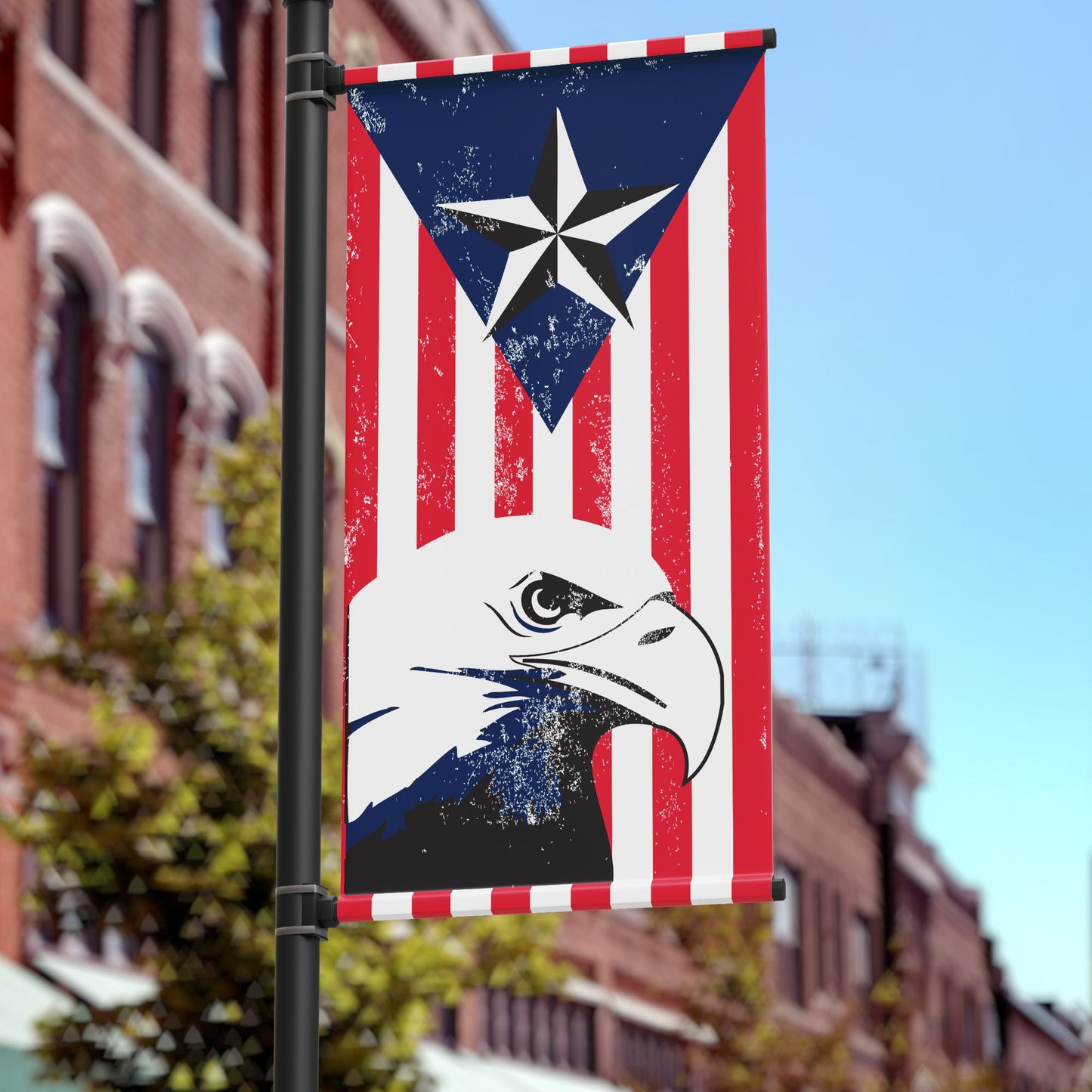 18"x36" Patriotic Eagle Pole Banner