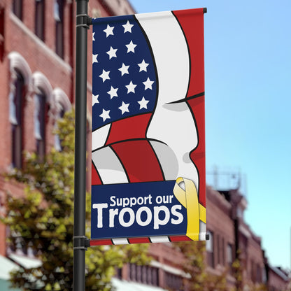 18"x36" Support Our Troops Pole Banner