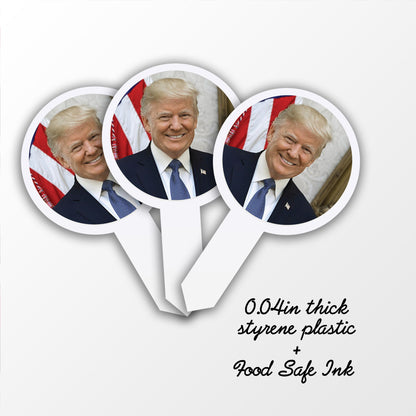 Trump Inauguration Party Pack - Can Coolers, Cupcake Toppers & Lapel Stickers Set, Perfect January 20th, 2025