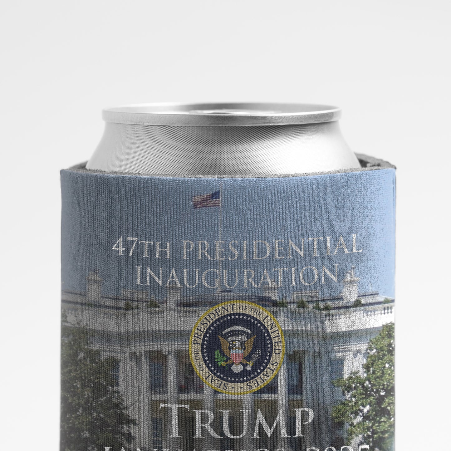 Trump Inauguration Party Pack - Can Coolers, Cupcake Toppers & Lapel Stickers Set, Perfect January 20th, 2025