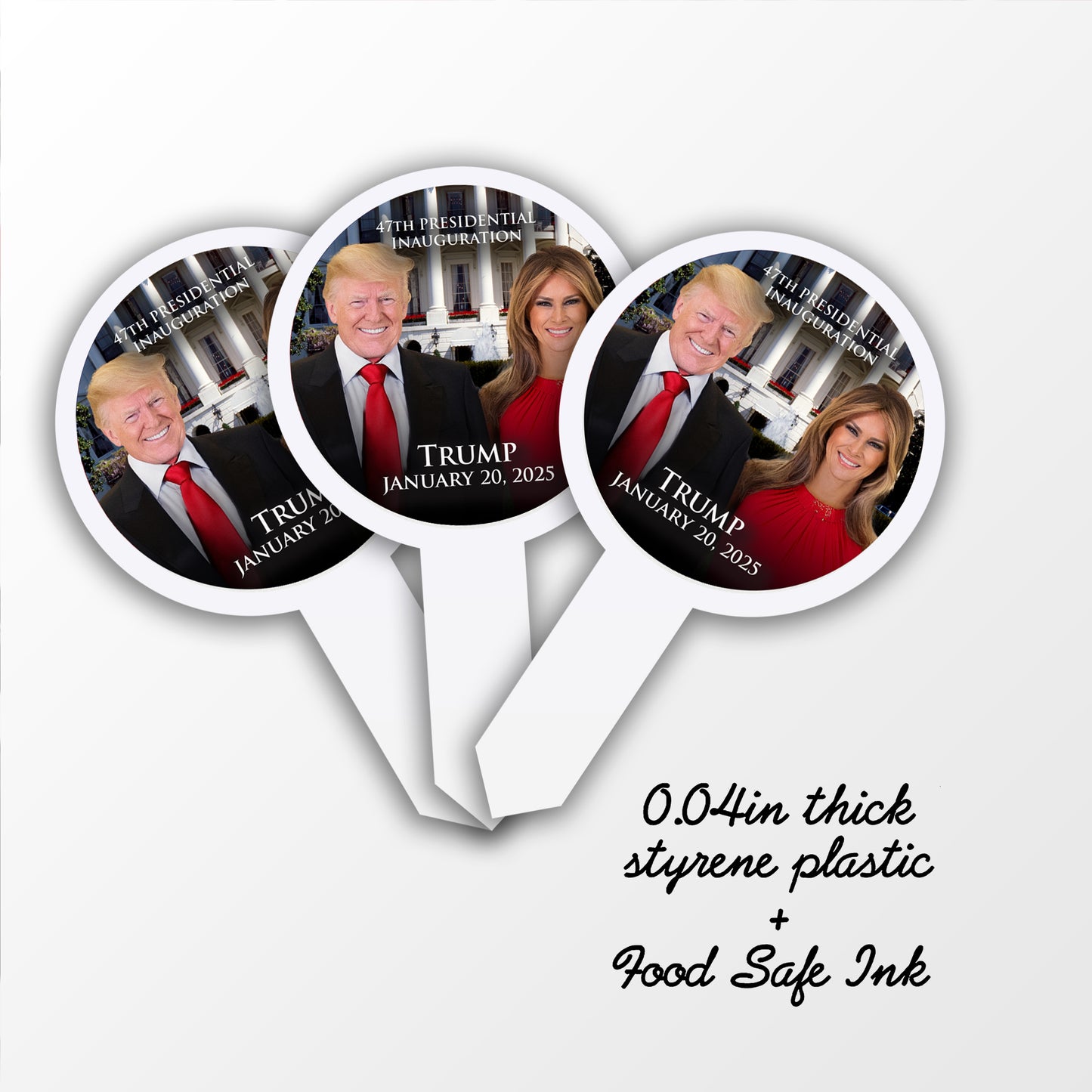 Trump January 20, 2025, 47th Presidential Inauguration Cupcake Toppers – Perfect for Inauguration Viewing Parties