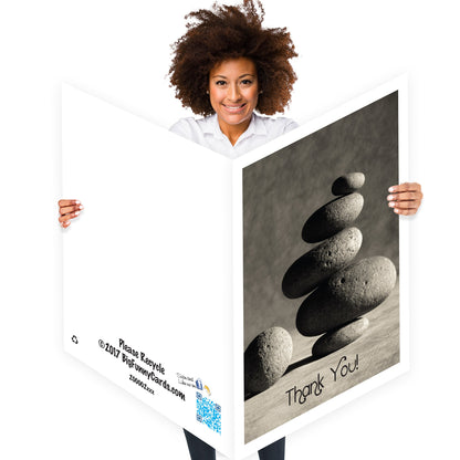 2'x3' Giant Thank You Greeting Card-Rocks