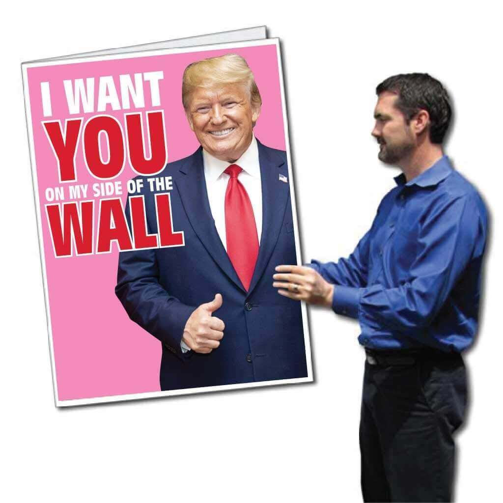 3' Stock My Side of the Wall Valentine's Day Jumbo Greeting Card