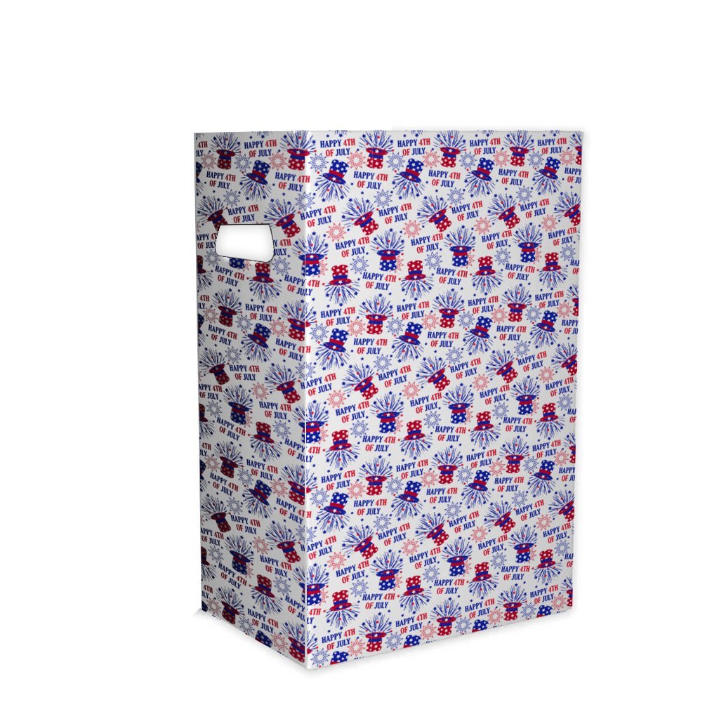 4th of July - Corrugated Plastic Trash Cans | 36.5 Gallons