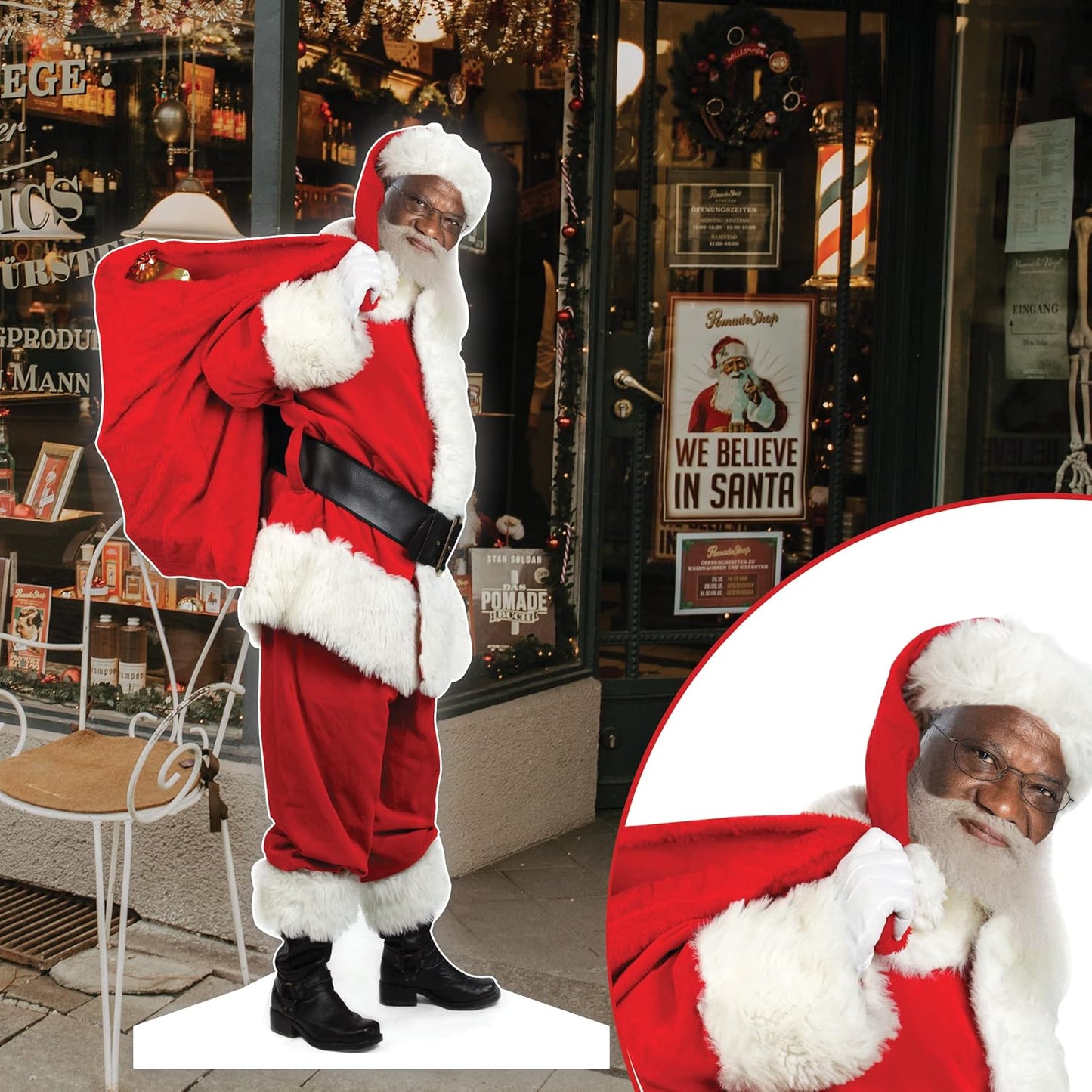 5' 7" Life Size Santa Cutout Yard Card