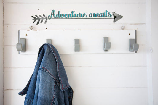 Adventure Awaits Hand Painted Wall Word Art