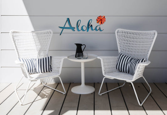 Aloha Hand Painted Wall Word Decoration