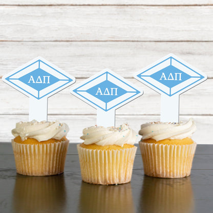 Alpha Delta Pi Cupcake Toppers