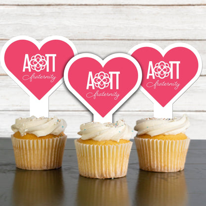 Alpha Omicron Pi Cupcake Toppers