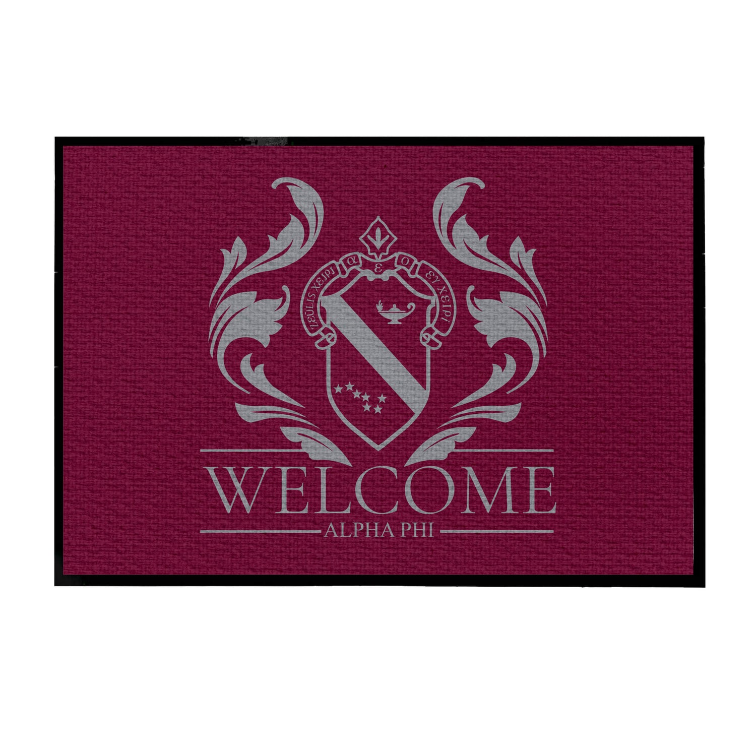 Alpha Phi Crest Logo Doormat