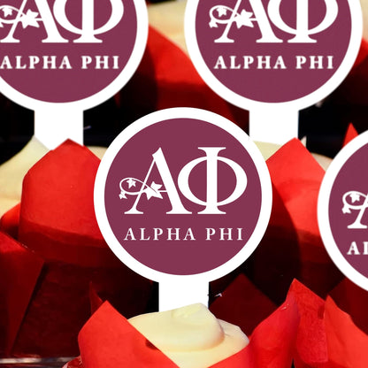 Alpha Phi Cupcake Toppers