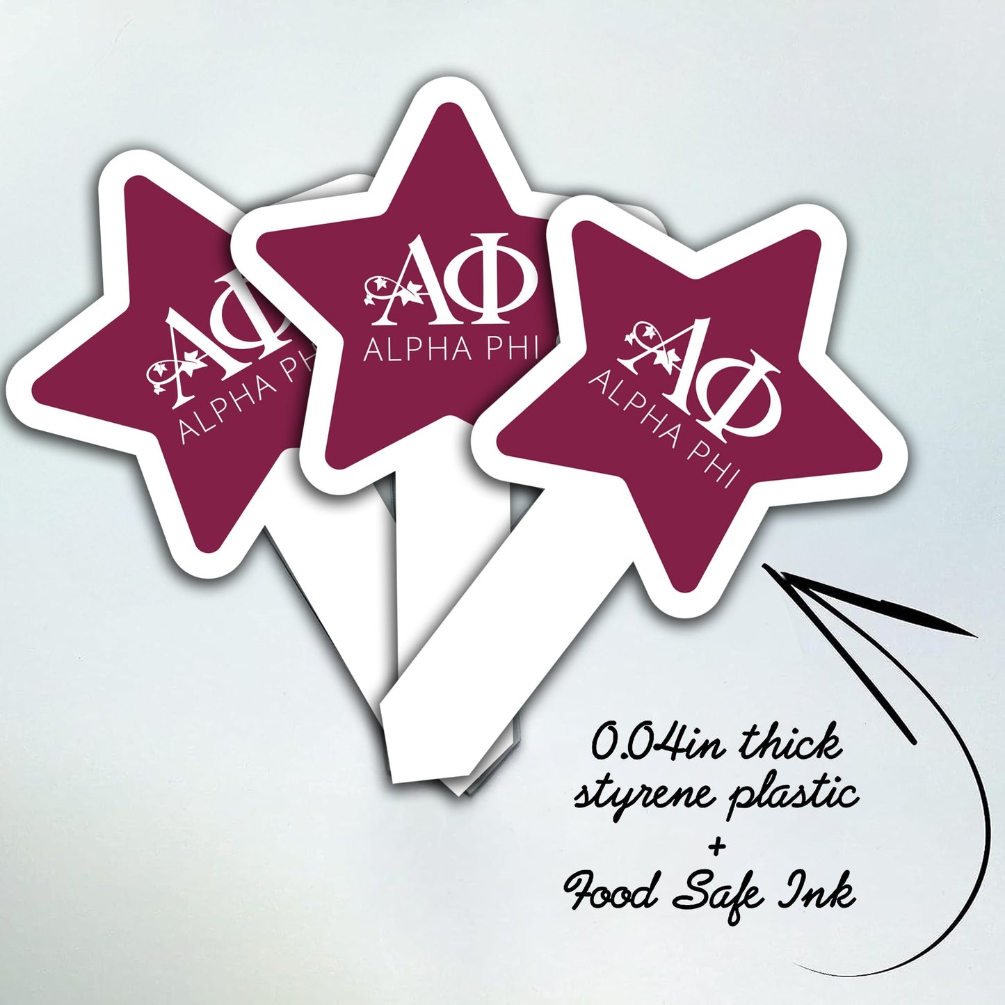 Alpha Phi Cupcake Toppers