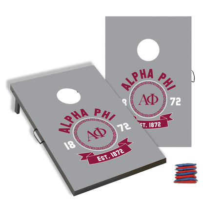 Alpha Phi Gray Cornhole Yard Game