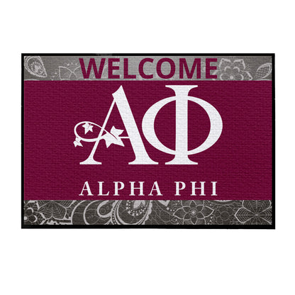 Alpha Phi Greek Letters Doormat