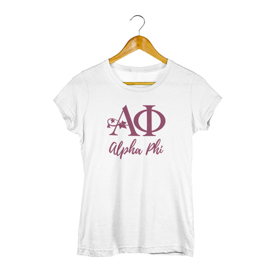 Alpha Phi Greek Letters T - shirt