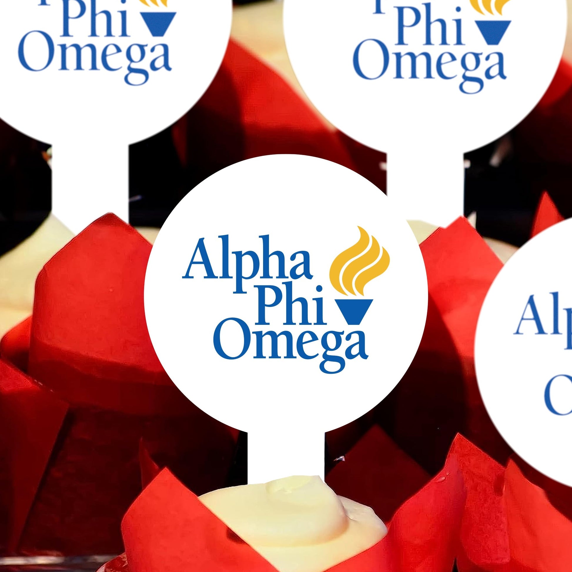 Alpha Phi Omega Cupcake Toppers