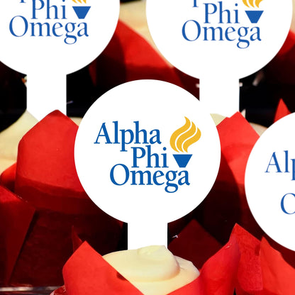 Alpha Phi Omega Cupcake Toppers