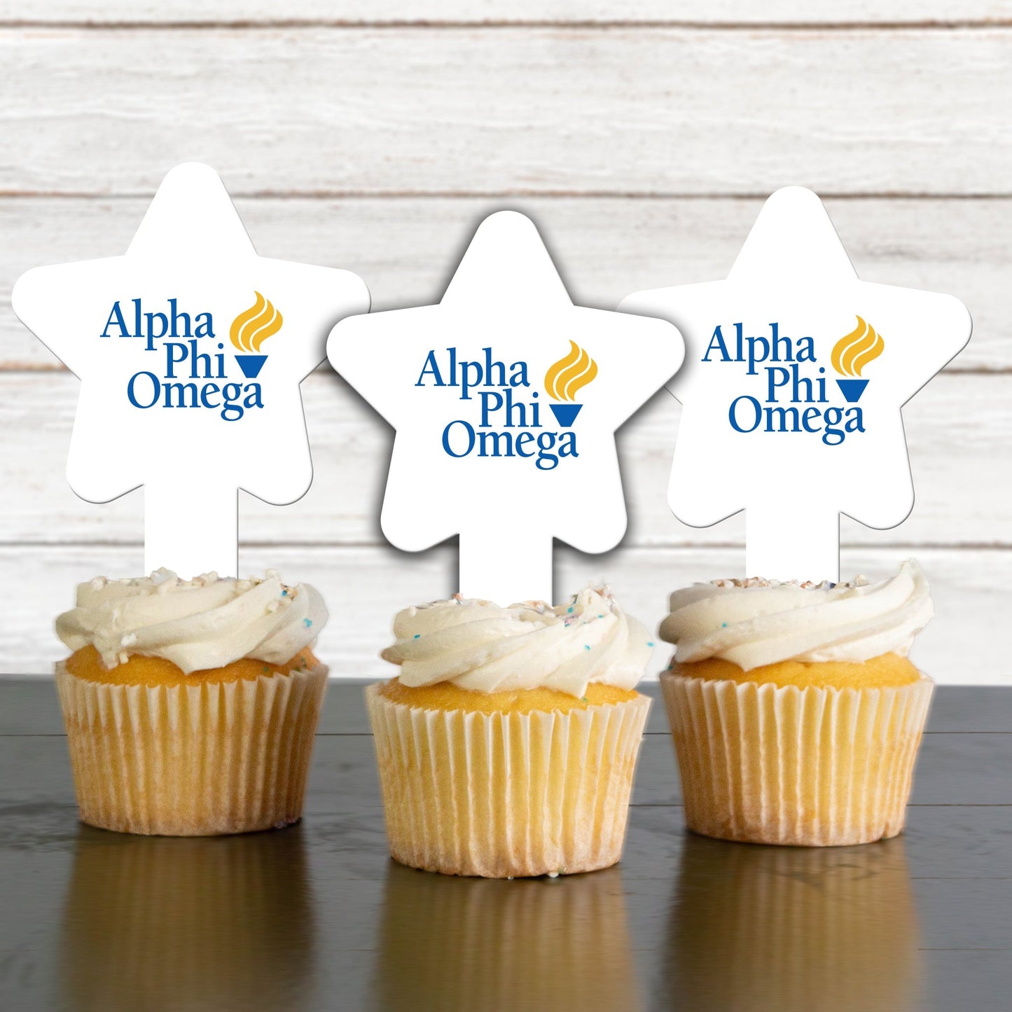 Alpha Phi Omega Cupcake Toppers