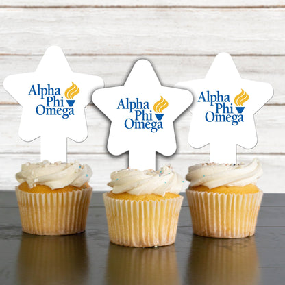 Alpha Phi Omega Cupcake Toppers