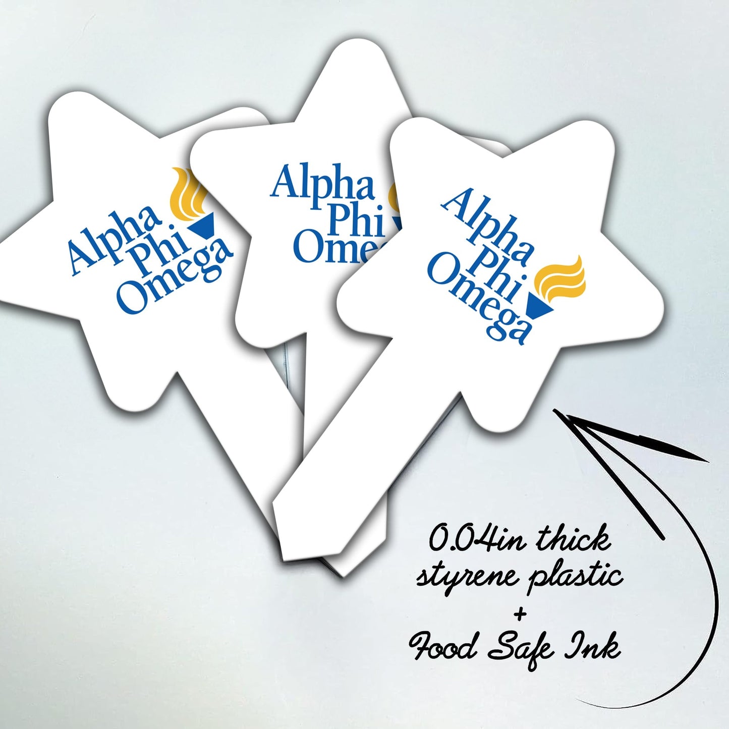 Alpha Phi Omega Cupcake Toppers