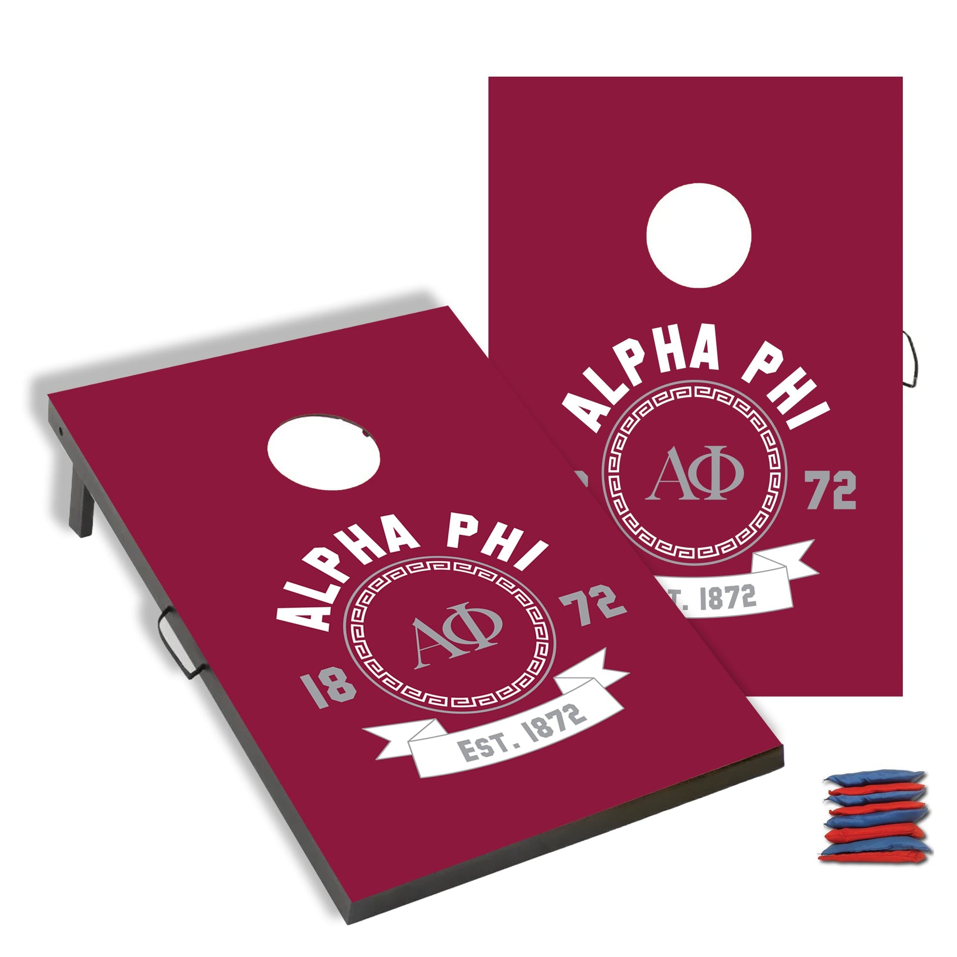 Alpha Phi Rose Cornhole Yard Game