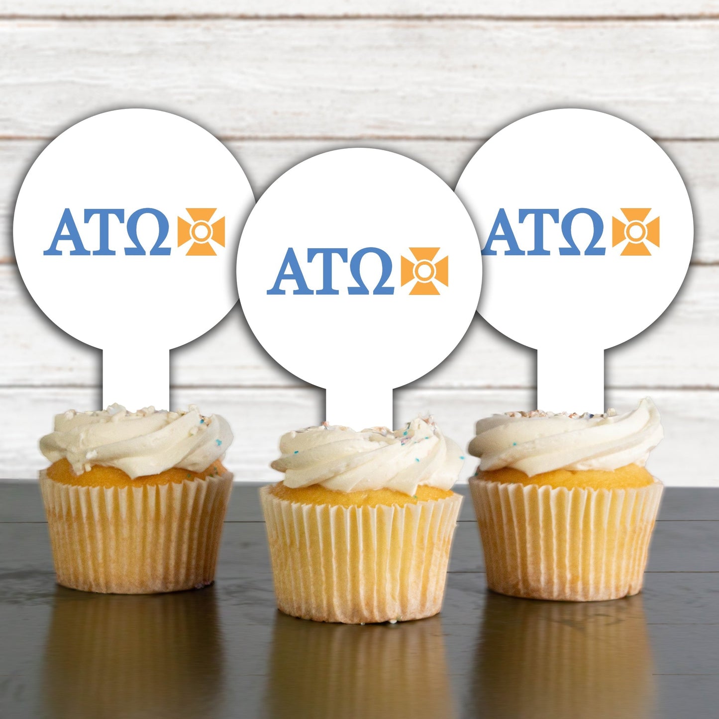 Alpha Tau Omega Cupcake Toppers