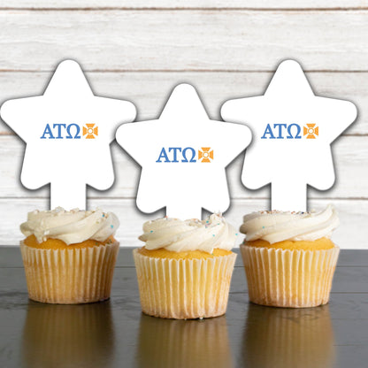 Alpha Tau Omega Cupcake Toppers