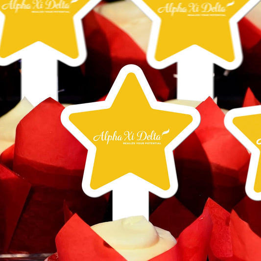 Alpha Xi Delta Cupcake Toppers