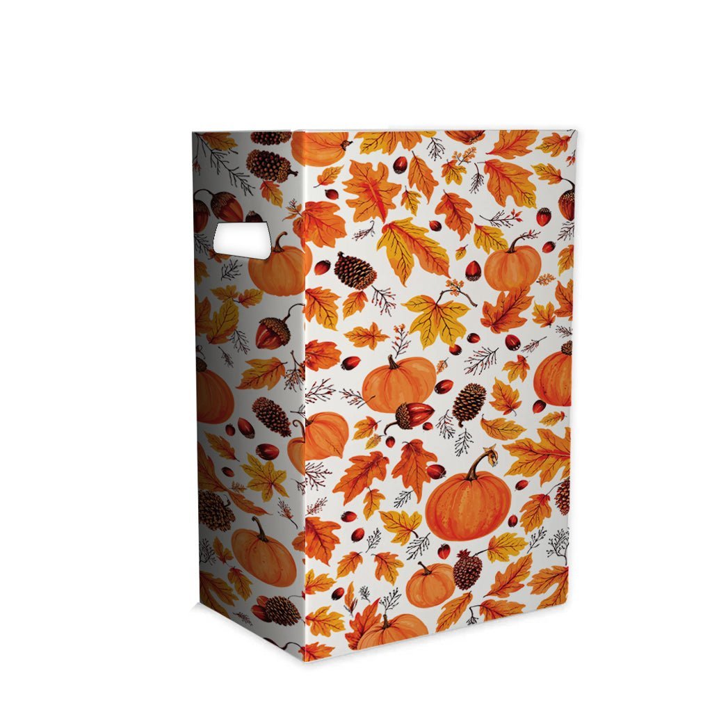 Autumn Leaves - Disposable Corrugated Plastic Trash Cans | 36.5 Gallons