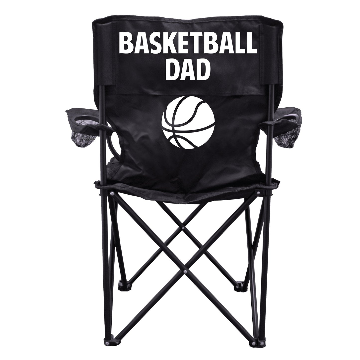 Basketball Dad Black Folding Camping Chair