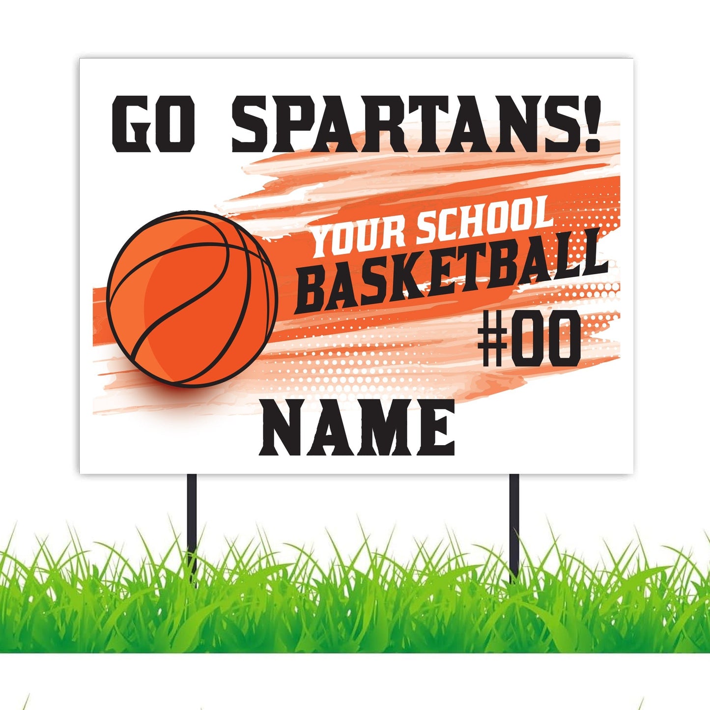 Basketball Team 18"x24" Custom Yard Signs