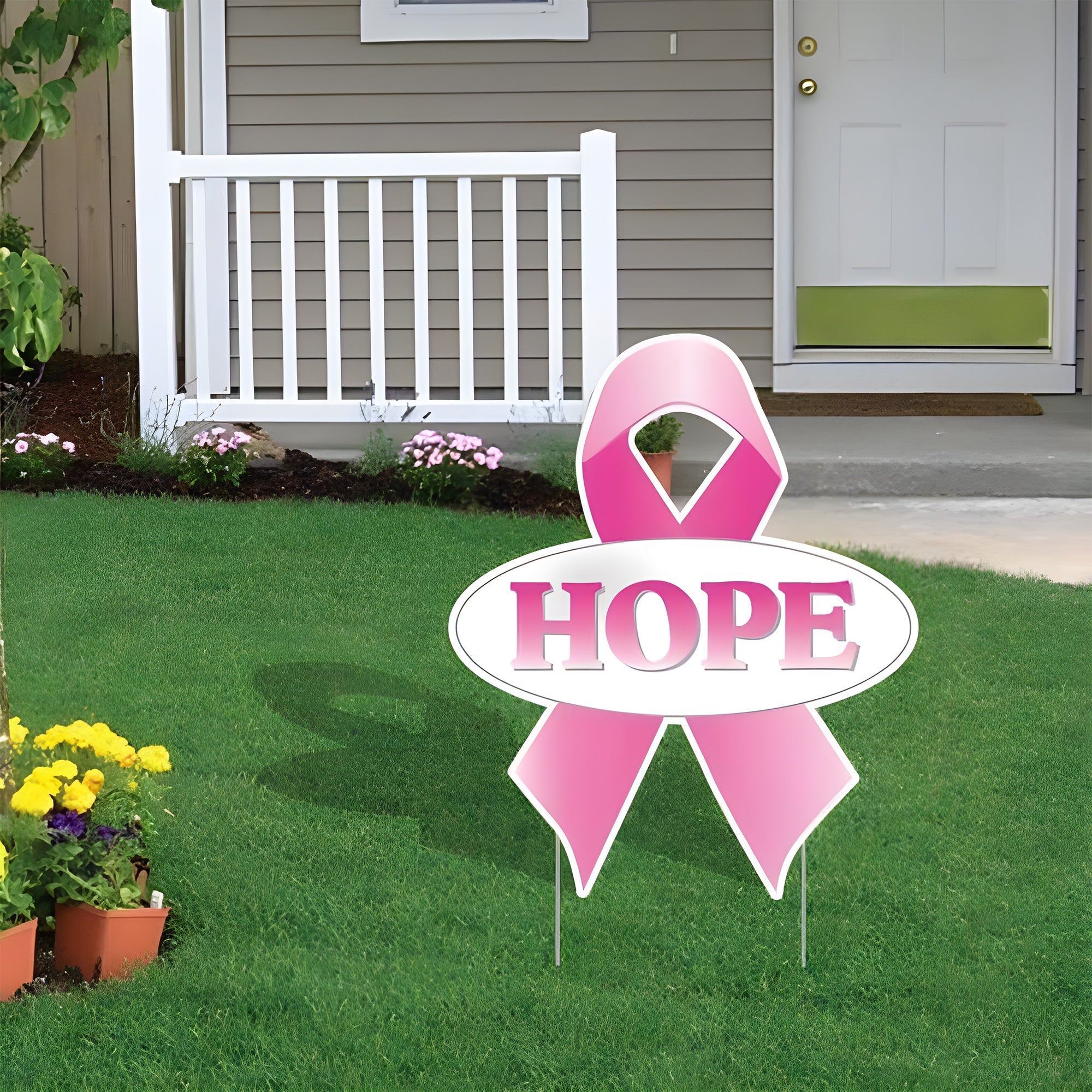 Yard Card Lawn Decor: Breast Cancer outlet Pink Fight Leopard RA1008