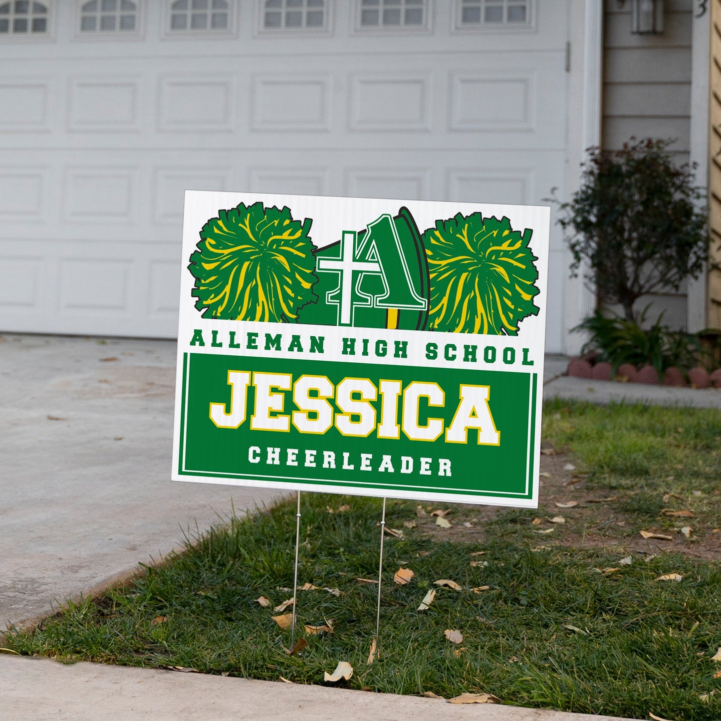 Cheerleader Team 18"x24" Custom Yard Signs