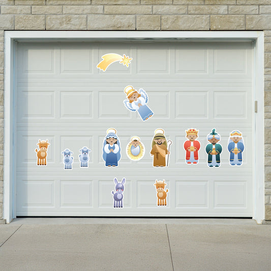 Christmas Nativity Garage Magnet Set, Color