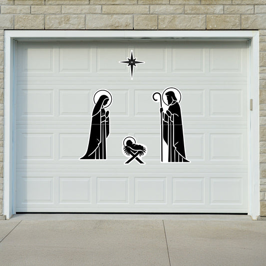 Christmas Nativity Garage Magnet Set, Jesus Mary Joseph