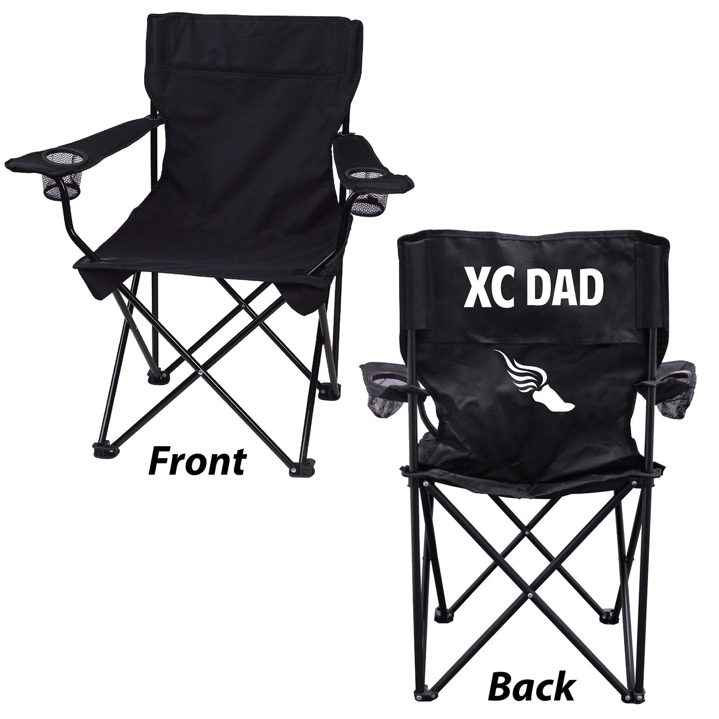 Cross Country Dad Black Folding Camping Chair