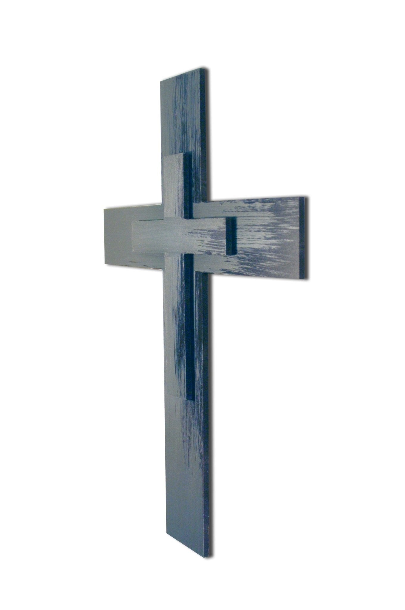 Cross on Cross Hand Painted Wall Decor