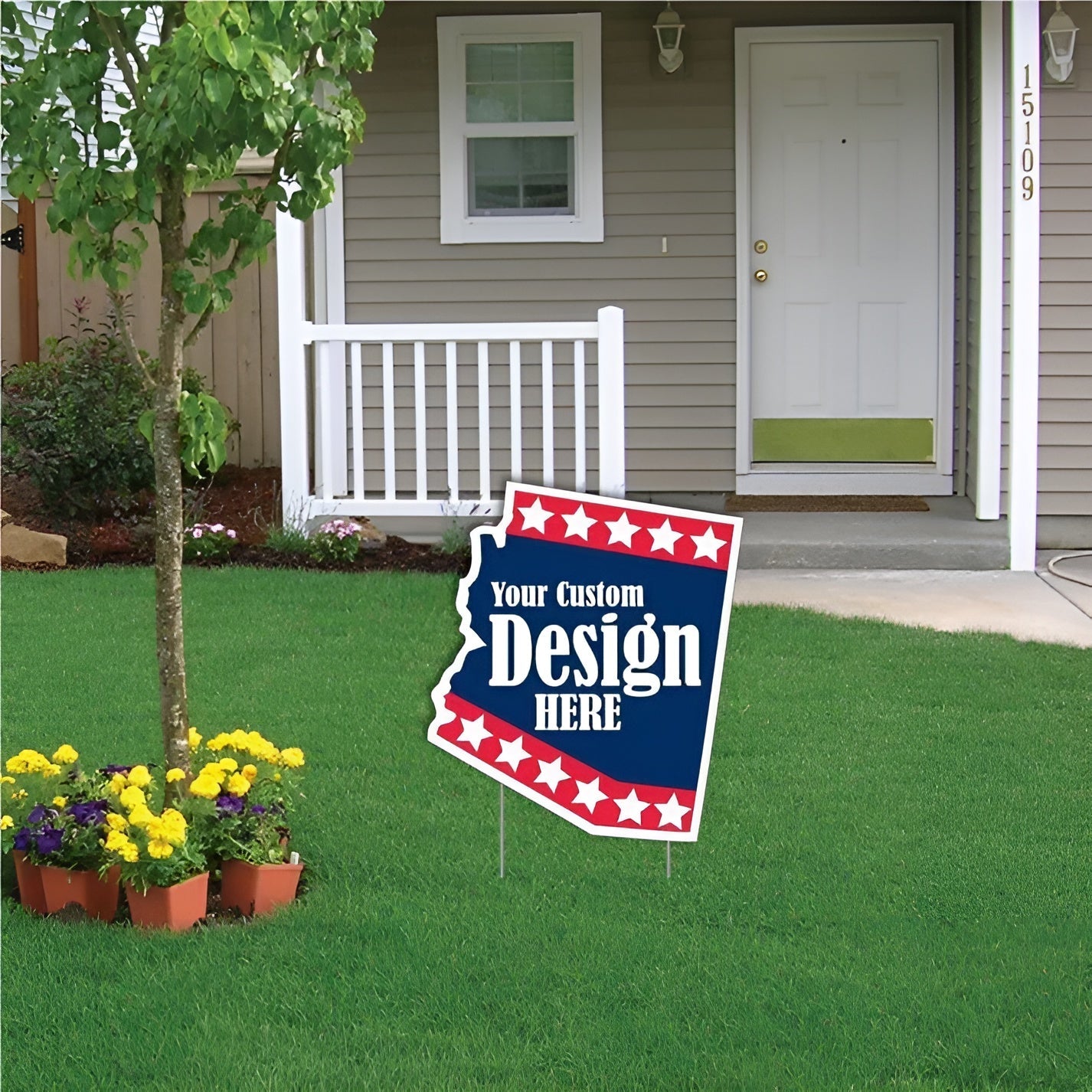 Custom - Arizona - State Shaped Yard Signs