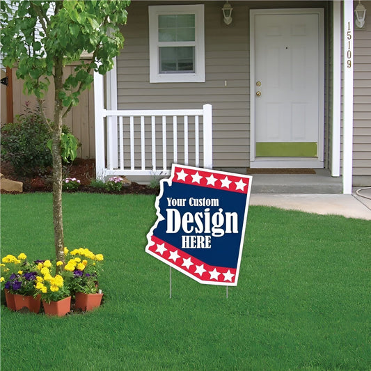 Custom - Arizona - State Shaped Yard Signs