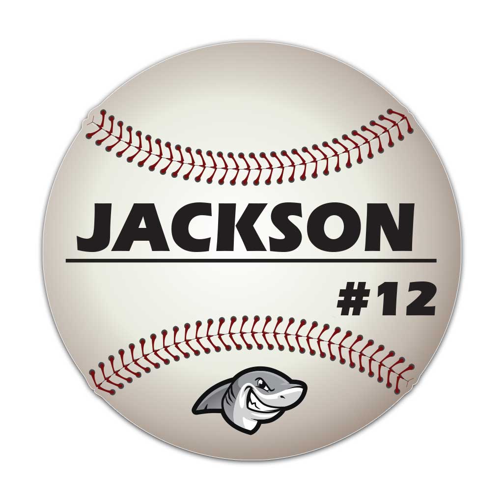 Custom Baseball Locker Magnet or Car Magnet