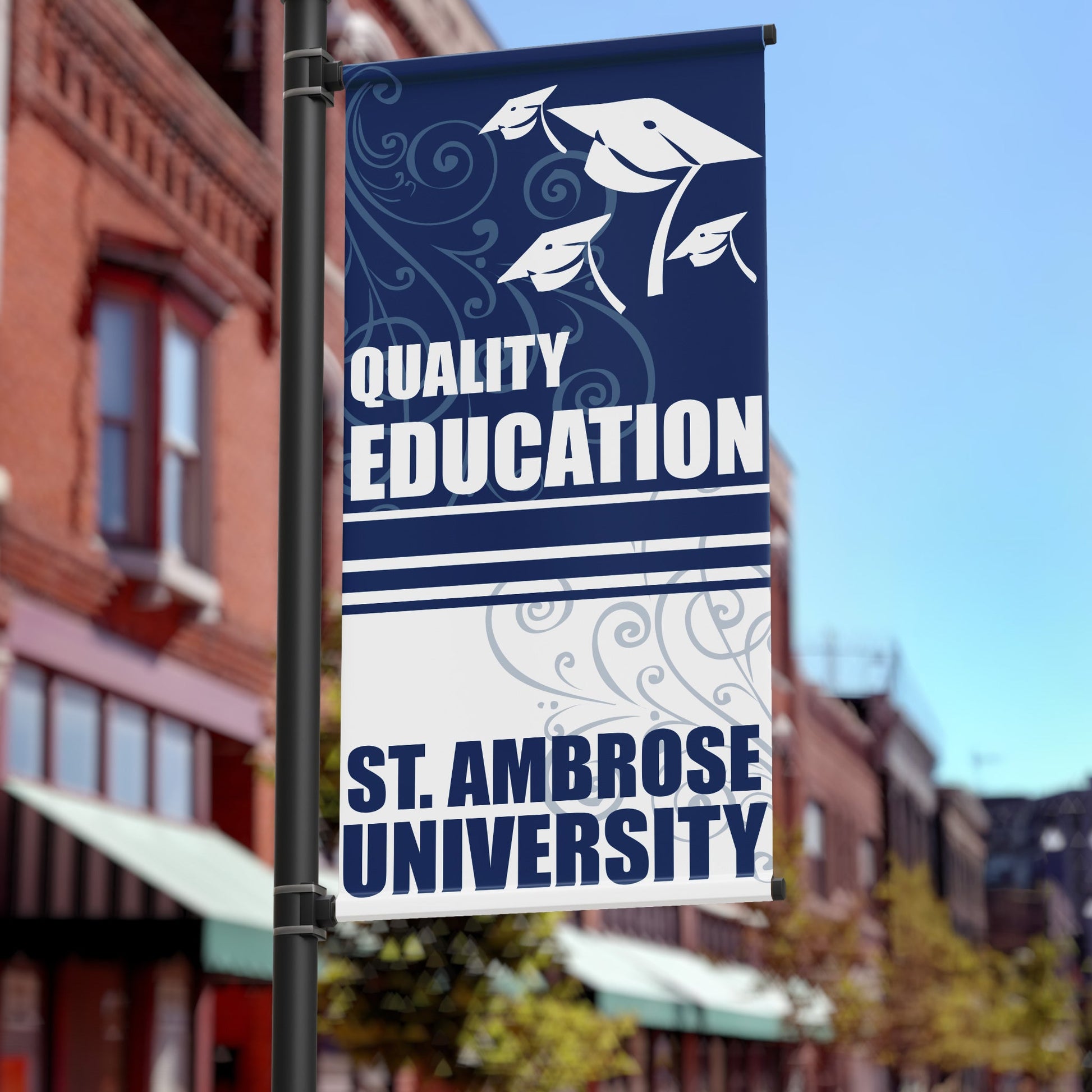 Custom Campus Pole Banner - Quality Education