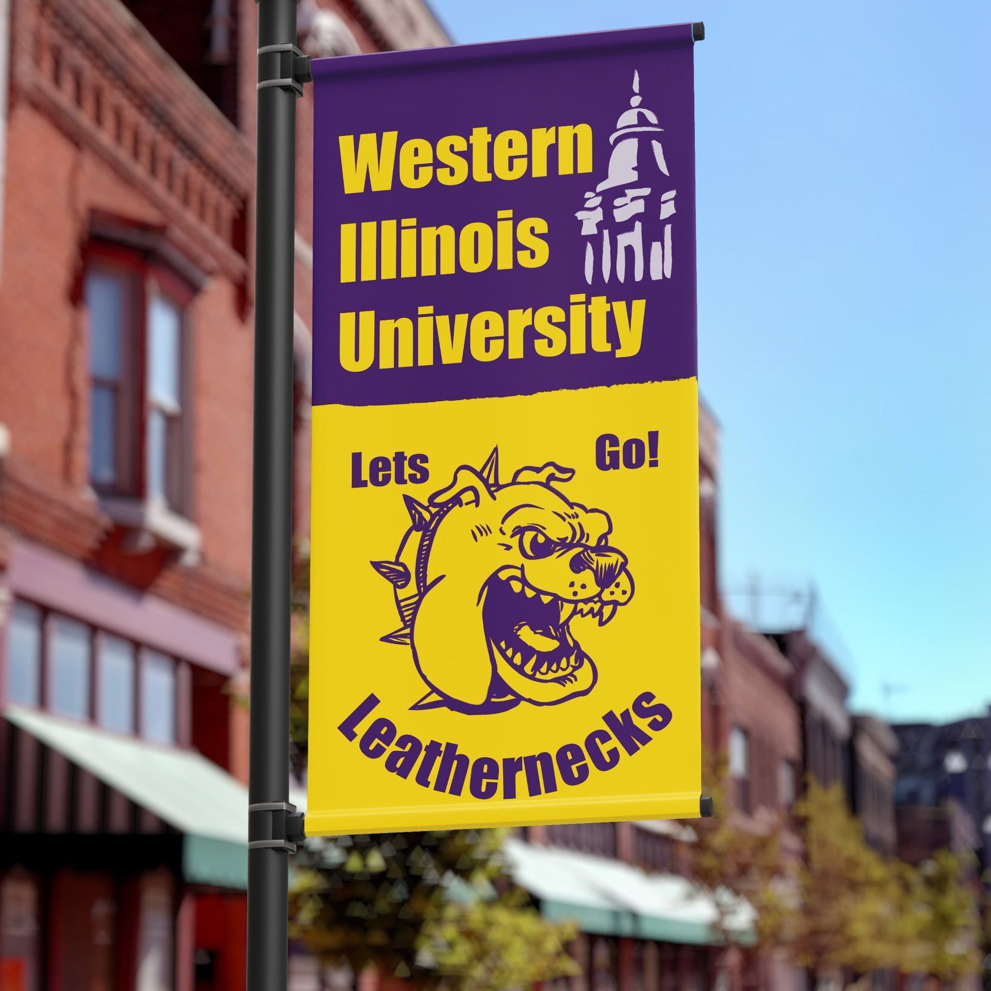 Custom Campus Pole Banner - School Spirit